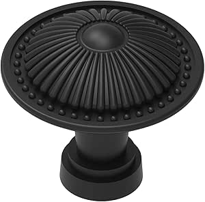 Trust4care 9-Pack Of Atte Black Kitchen Cabinet Knobs Pulls, Atte Round Farhouse Dresser