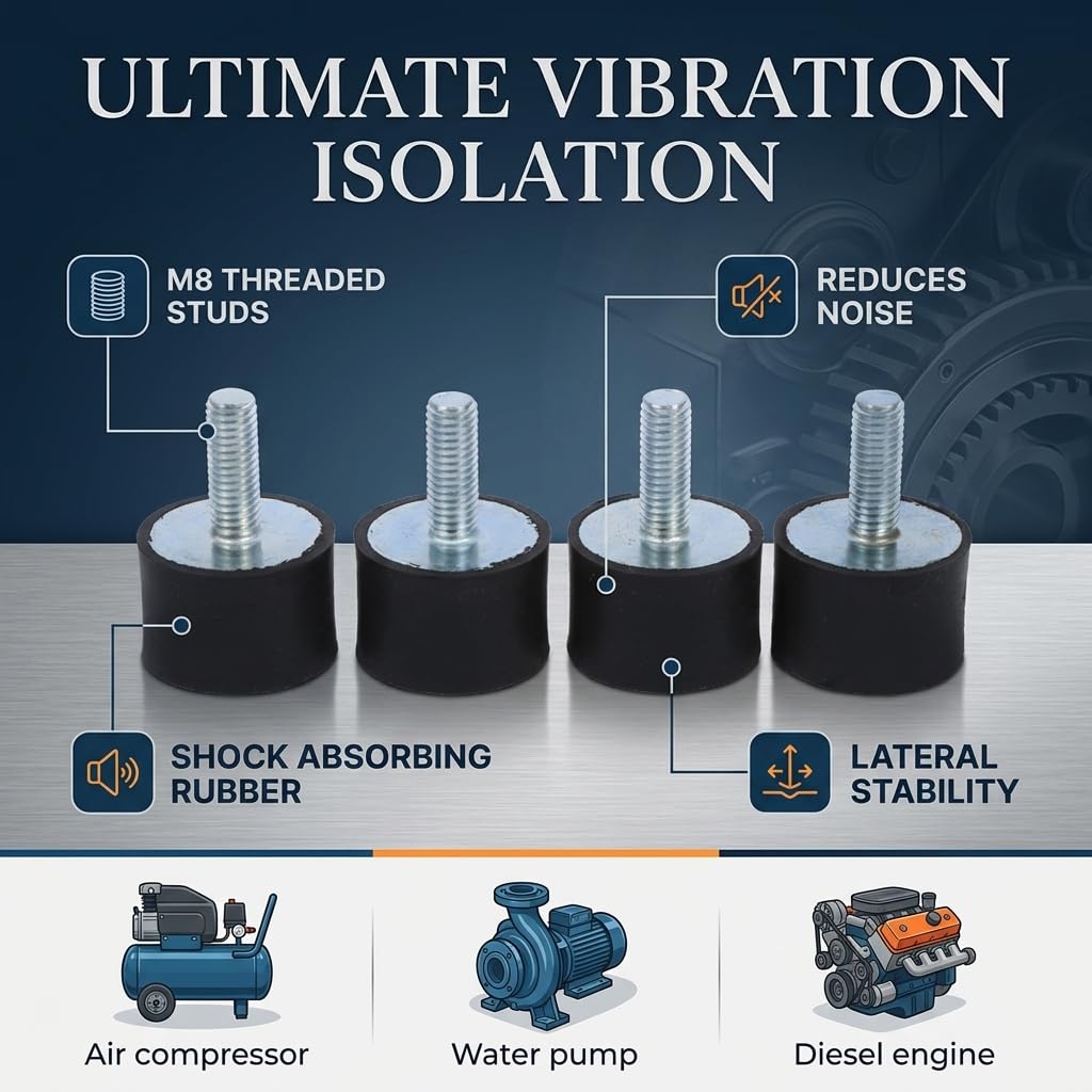 Amazon.com: M8 Rubber Mounts Shock Absorber Anti Vibration