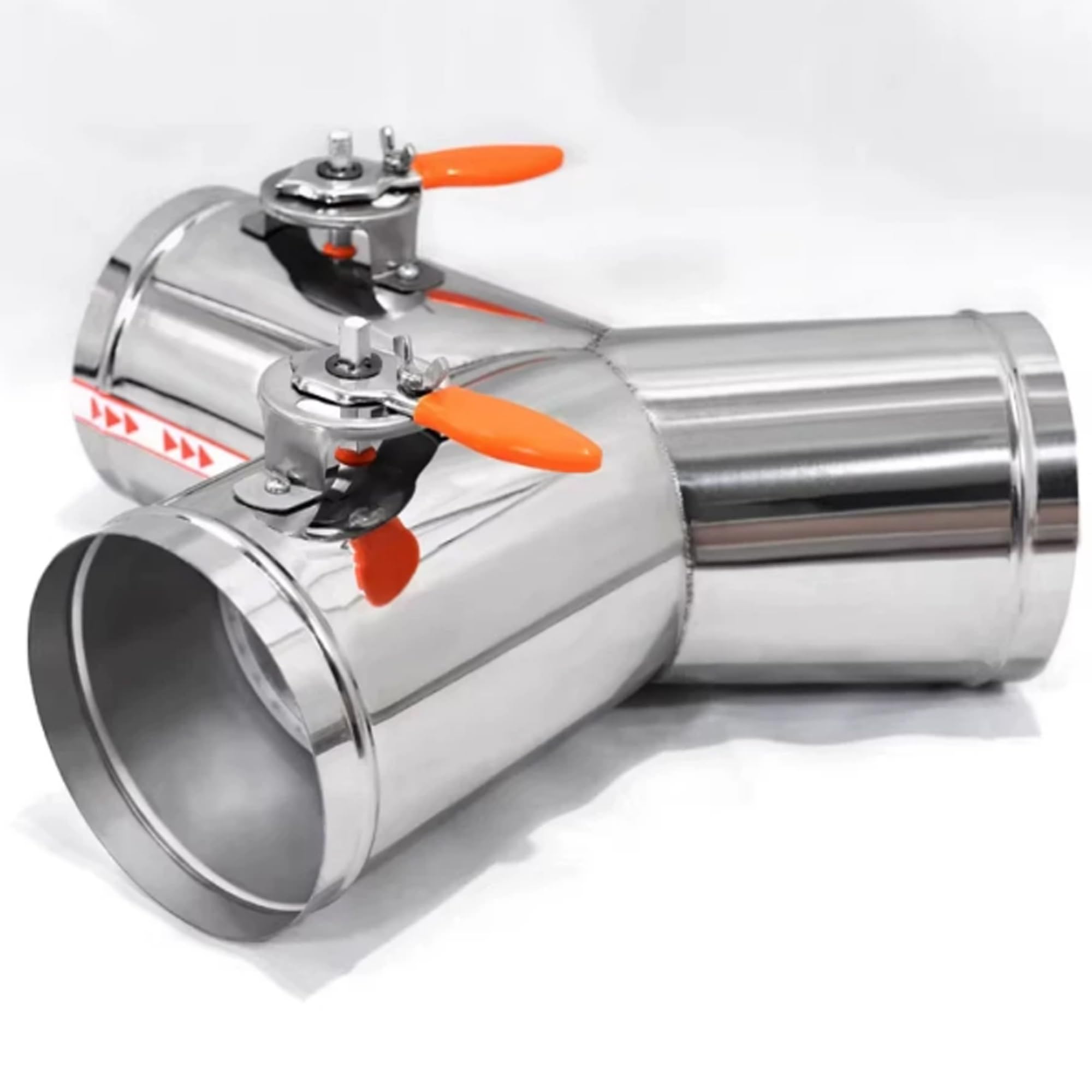 Compuerta de conducto de aire de acero inoxidable ajustable de 3 vías | Compuerta de volumen manual Conector de conducto de válvula antirretorno en forma de Y Adecuado(89mm-3.5insh)