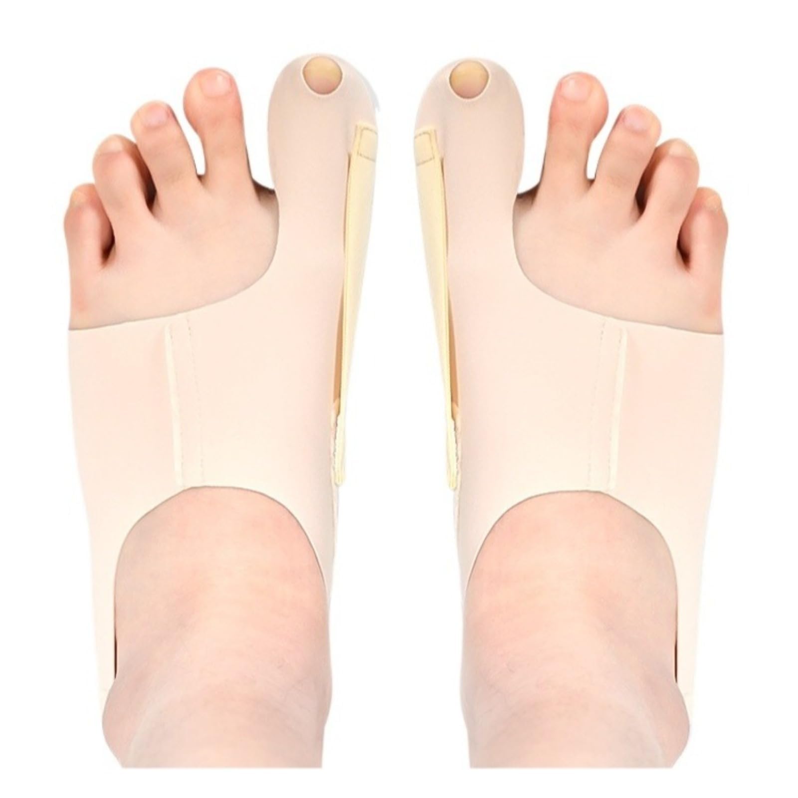 Generisch Hallux Valgus Korrektur Haltungshelfer ValgusVita Nächtliche Zehenkorrektur für schmerzfreie Füße, Bequeme Polsterung & Verstellbarer Riemen für Damen & Herren (Hautfarbe-ein Paar, L)