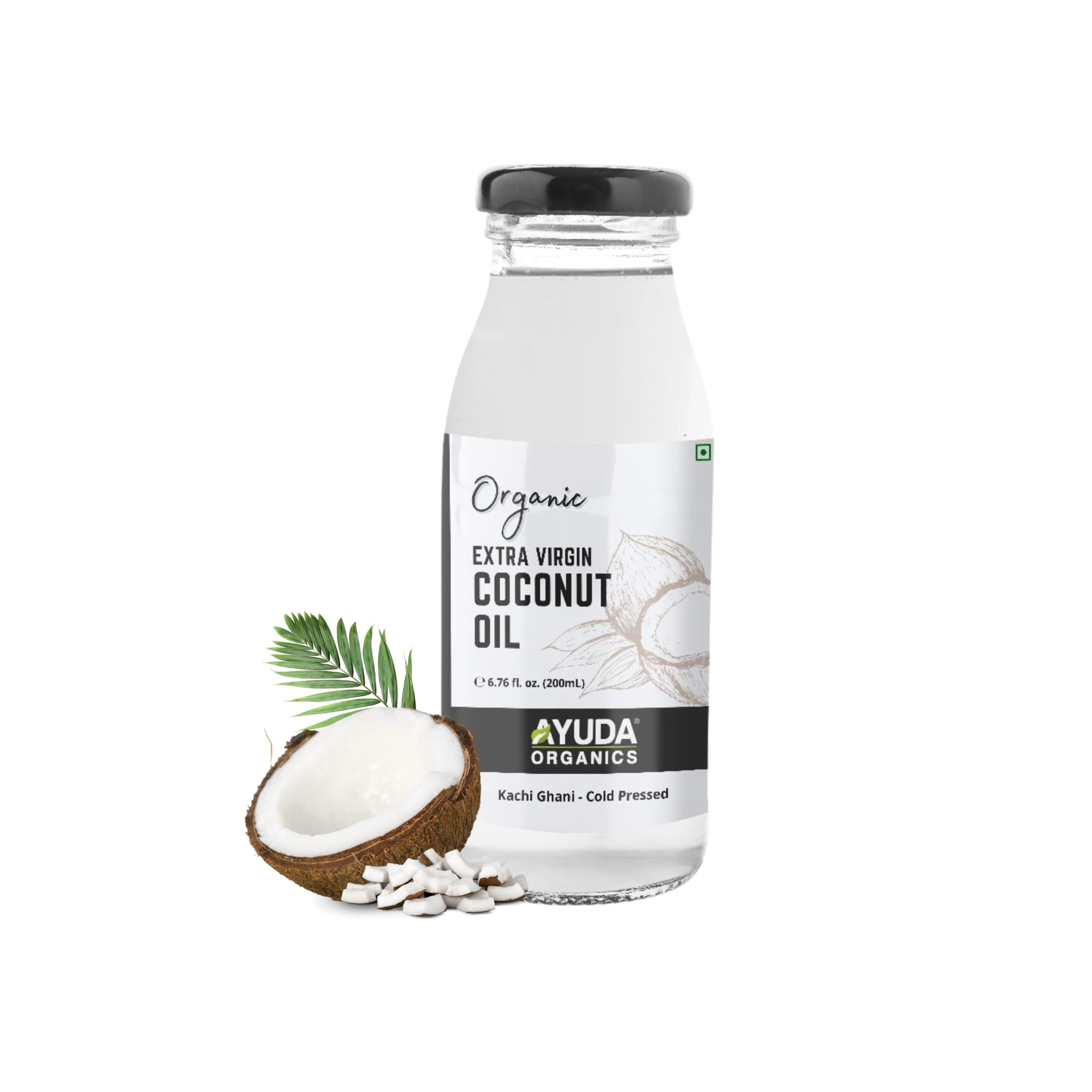 Ayuda Organics Cold Pressed Extra Virgin Coconut Oil (200ml