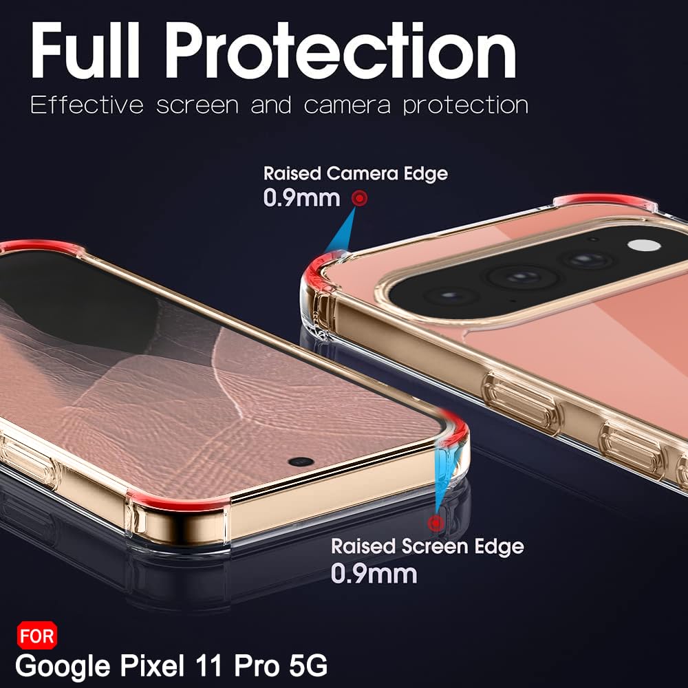 TheGiftKart Crystal Clear Back Cover Case for Pixel 11 Pro | 360 Degree Protection | Shock Proof Design | Transparent Hard Back Cover Case for Pixel 11 Pro (PC & TPU, Transparent Bumper) — Amazon image 5