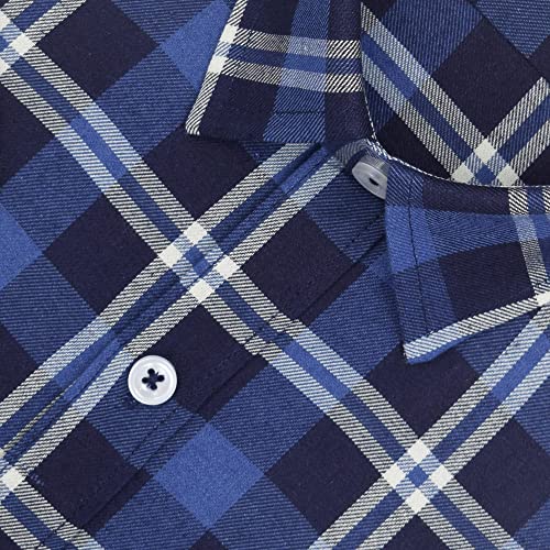 Image of GHPC 100% Cotton Checkered Half Sleeves Regular Fit Formal Shirt for Men