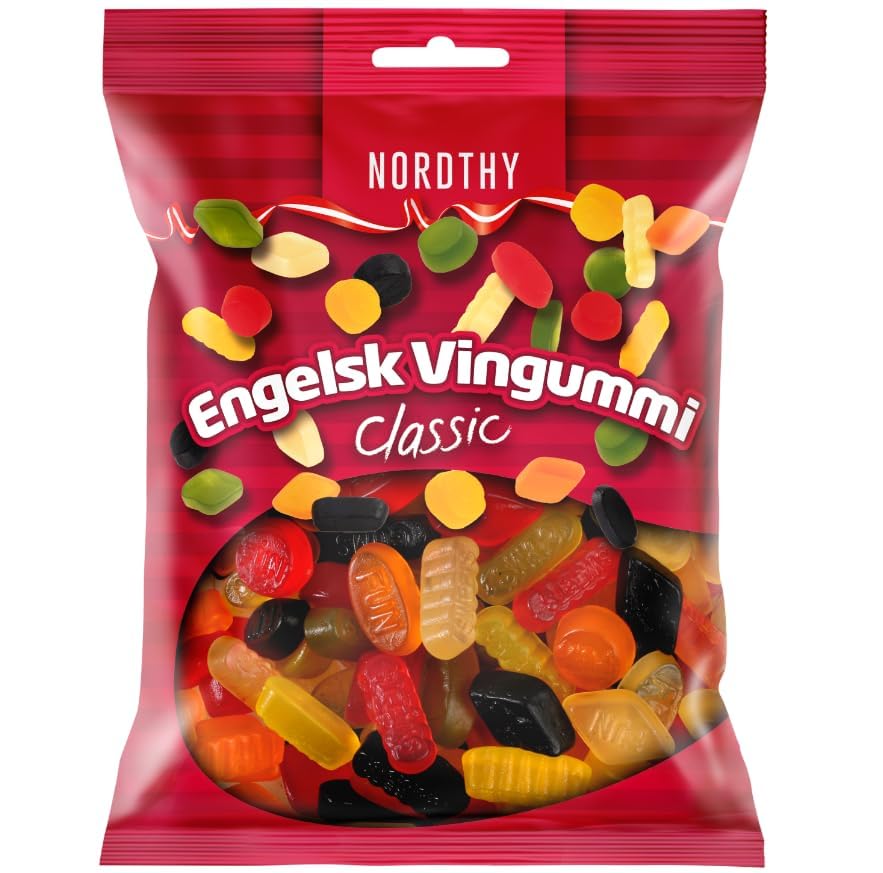 Nordthy Vingummi 900g – Bonbons Gélifiés Fruités Type Wine Gums Anglais – Confiserie Danoise Gourmande à Texture Ferme