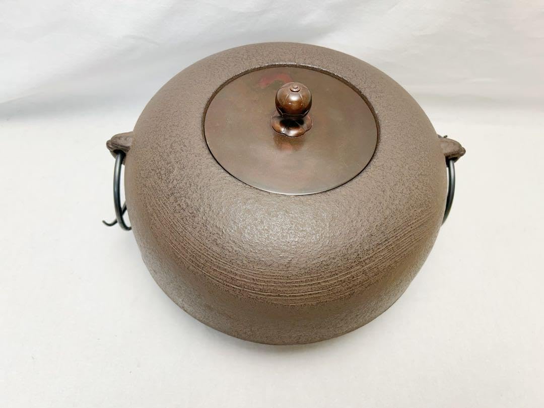 ほぼ未使用 茶道具 釜師 橋本辰敏造 姥口刷毛目釜 共箱 ほぼ未使用 茶道具 釜師 橋本辰敏造 姥口刷毛目釜 共