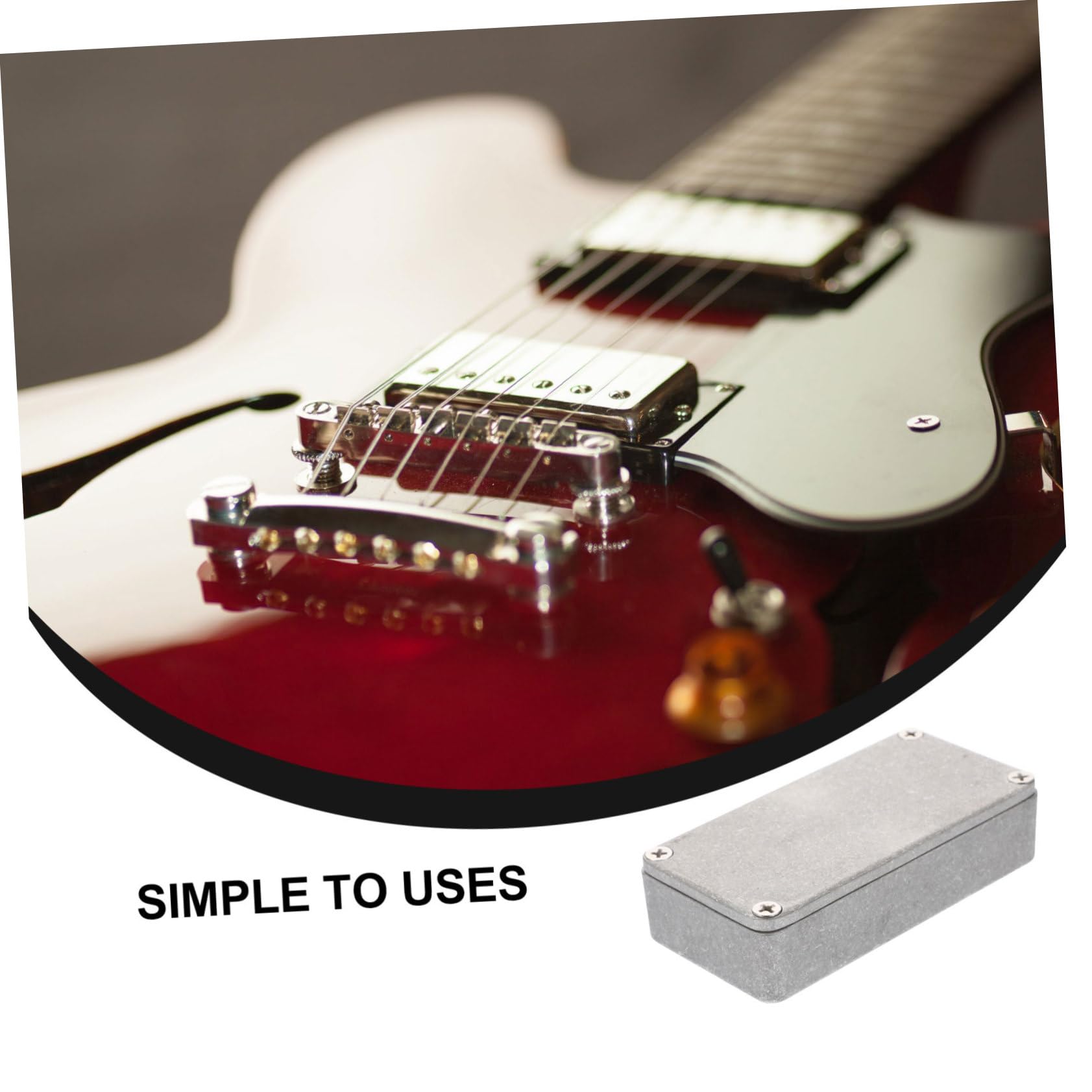 BESTonZON Guitar Effects Pedal Box Case Effector Aluminum Box Guitar Effector Music Accessory