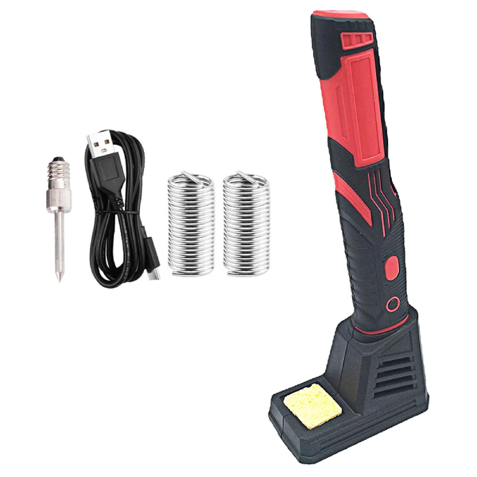 Soldador portátil inalámbrico de 1800mAh, herramienta de soldadura recargable con sensor táctil y foco LED, kit profesional de soldadura inalámbrica segura