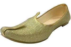 Aladdin Shoes for Men: Shimmering Gold for Royal Occasions