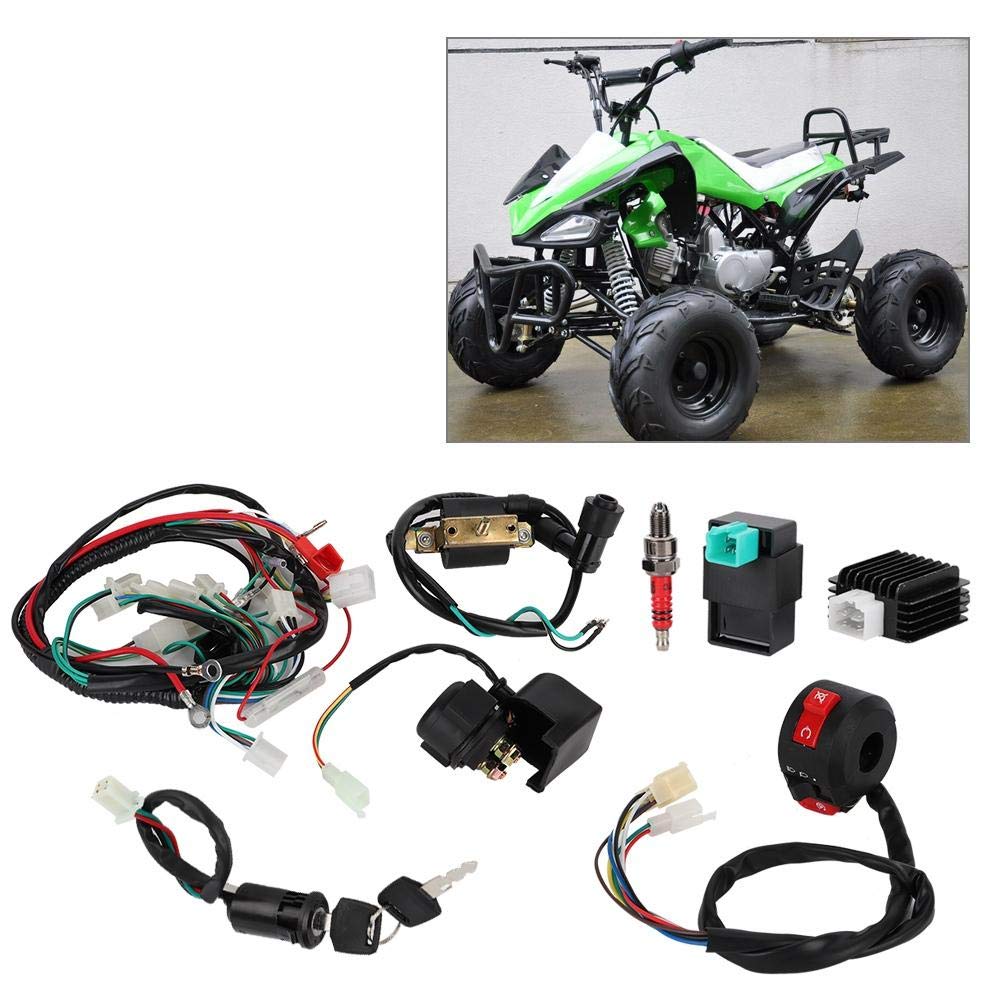 KIMISS Cablaggio CDI, Kit Cablaggio Raddrizzatore Solenoide Bobina CDI per Quad Dirt Bike ATV Go Kart