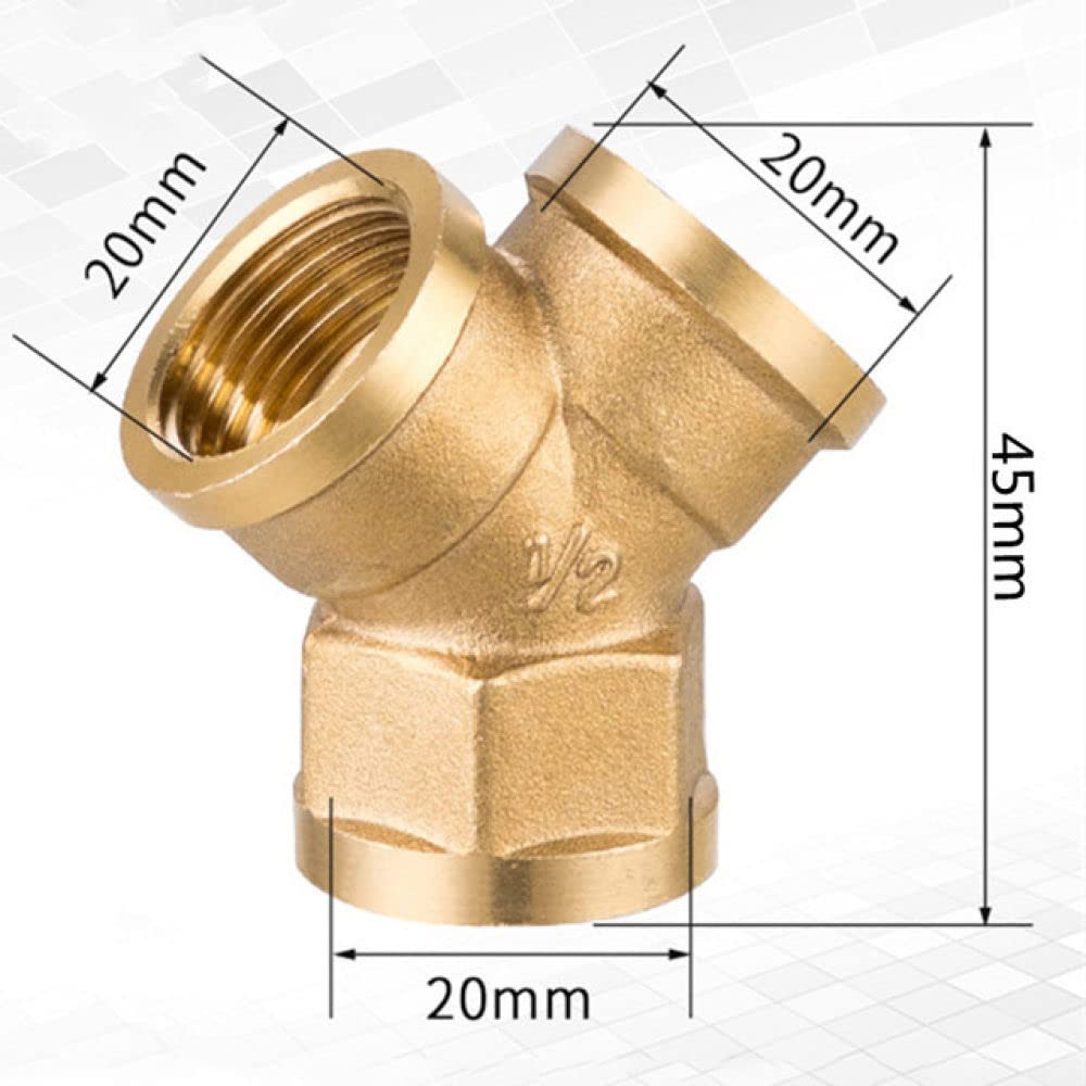 accesorios de manguera de bronce invertidos, 1 pieza de conexión de tubería de latón, conector de 3/4 vías, conector de tubo de hilo femenino macho de 1/2 ", adaptador de acoplador de púas, accesorios