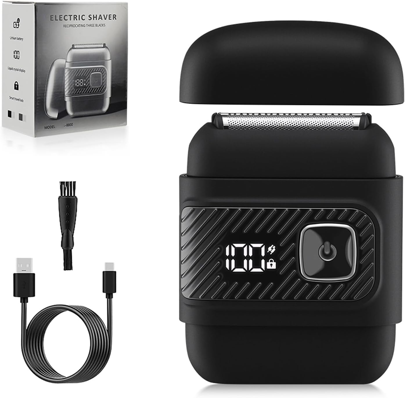 Foil Shaver Professional Cordless for Bald Men Barber Beard Grooming Tool Quick Shaving
