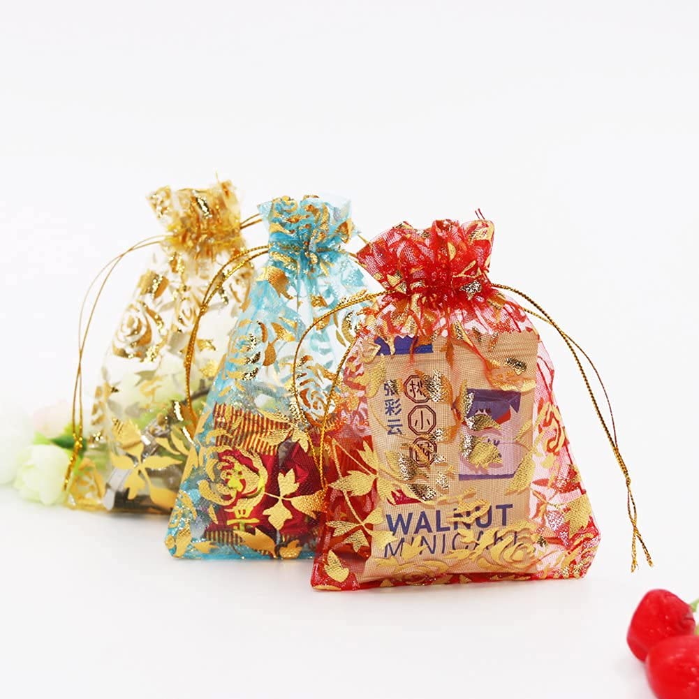 Swastikart 20x30 CM Pck of 20 Organza Party Favor Gift Bags, Potli Bags for Women, Potli Bags for Return Gifts, Wedding celebration gift packing (B09L6NCJ54) Amazon Price History, Amazon Price Tracker