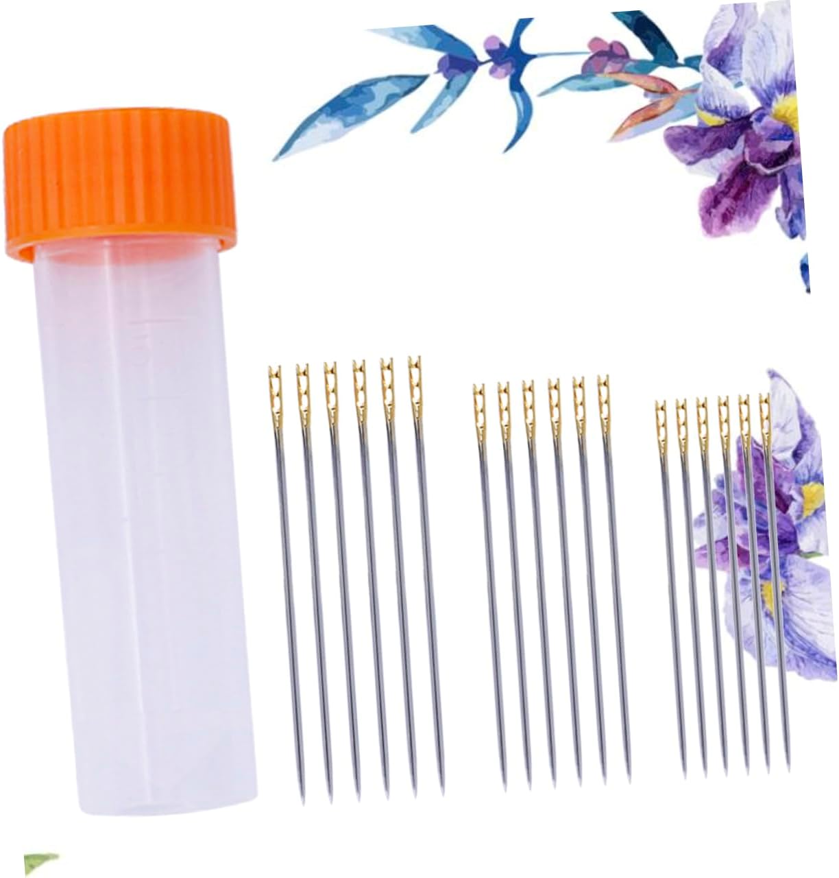 CORHAD Golden Tail Needle Set 18pcs Steel Yarn Needles for Easy Threading Great for Sewing Embroidery Cross Stitch Decorative Stitching