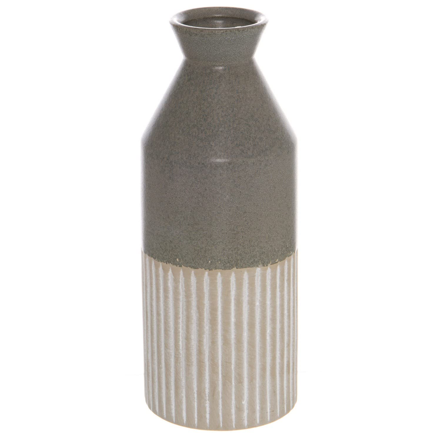 Hill Interiors Grey Mason Collection Ceramic Ellipse Tall Vase