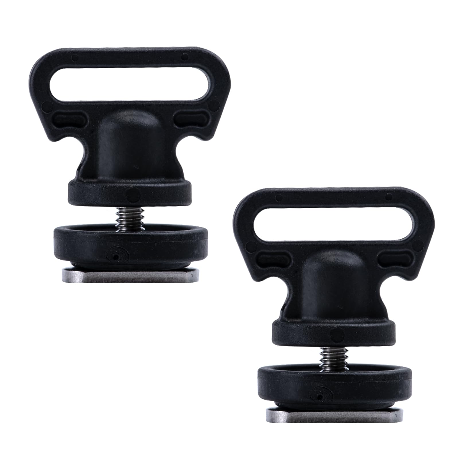 CHANGE MOORE Track Mount Vertical Tie Downs, 2/4Pcs Tie Downs for Kayak Track Mount, Stainless Steel Kayak Track Mount Tie Downs for Securing Cooler, Crate to Track System, Kayak Fishing Accessories