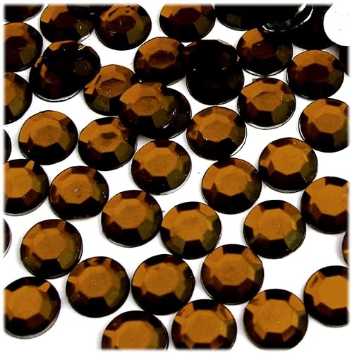 Miniatura 7 de The Crafts Outlet 1,000 diamantes de imitación redondos de 0.472 in - parte trasera plana rojo rubí rojo