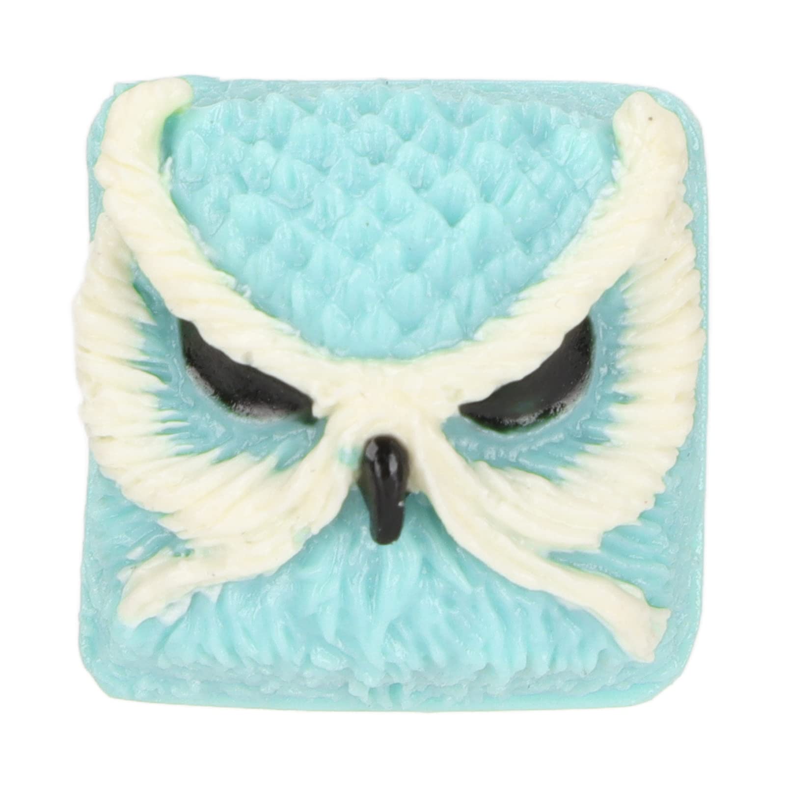 Jopwkuin Custom Gaming Keycap, OEM R4 Gaming Resin Replacement Keycaps, Hand Carved Owl Pattern, for Cherry MX Swtiches Mechanical Keyboard,Keyboard Enthusiasts(Blue)