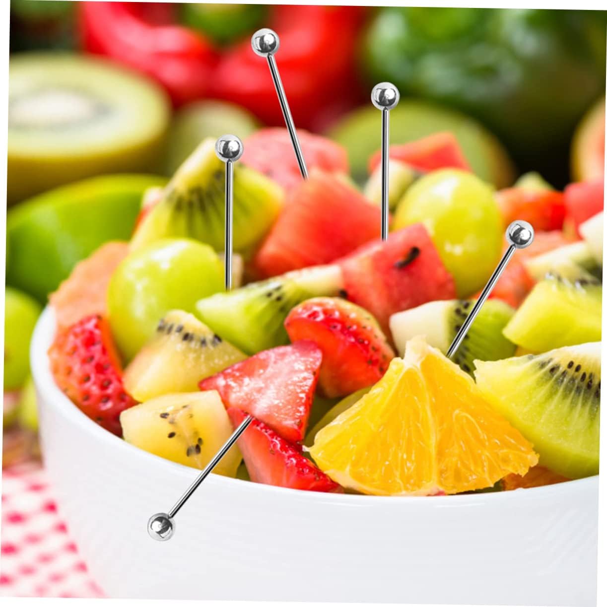 Cabilock 4sets 10pcs Cocktail Picks Multi Function Fruit Picks for Home Bar and Party Use Wear Resistant for Appetizers and Drinks 10pcs*4