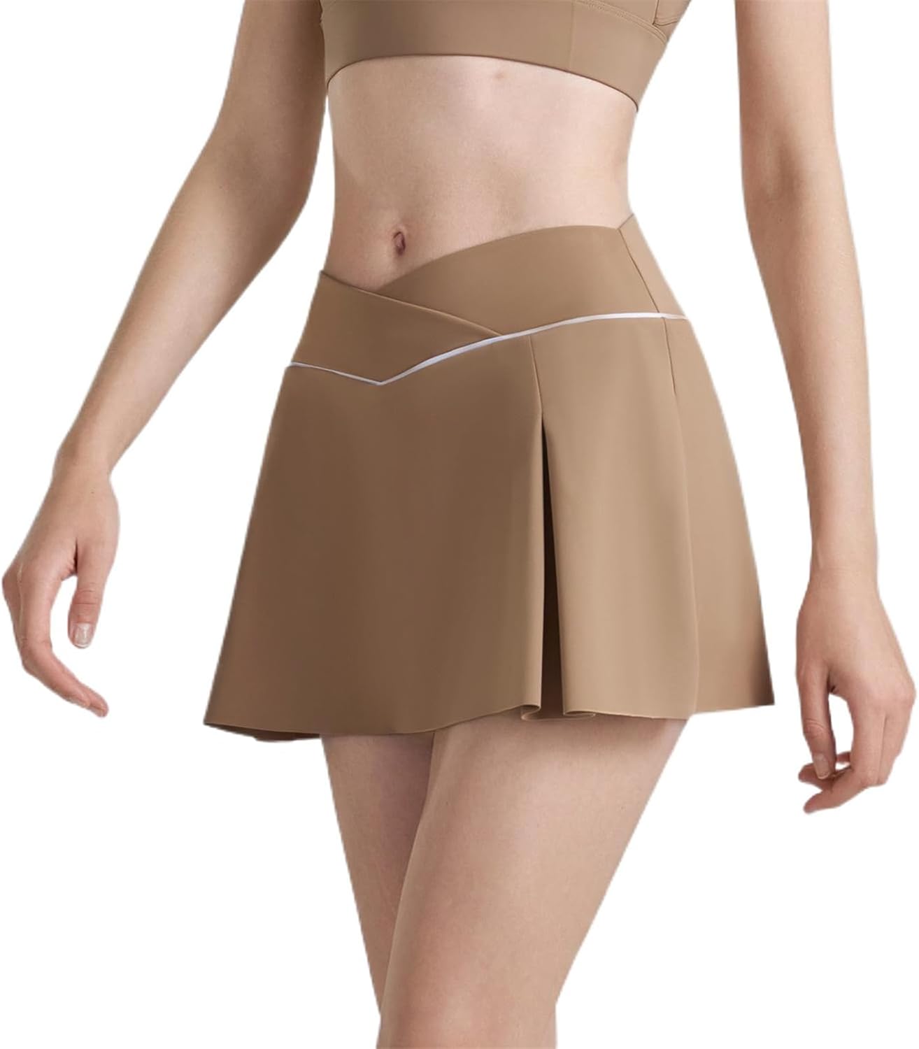 Women's Summer Short Skirt Fake 2-Piece Yoga Patchwork Sports Short Skirt