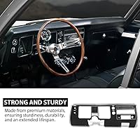 Vista 3 de GRAND ORANGE Cubierta de bisel para panel de instrumentos de tablero compatible con Chevy Chevelle El Camino 1968 sin Air Black