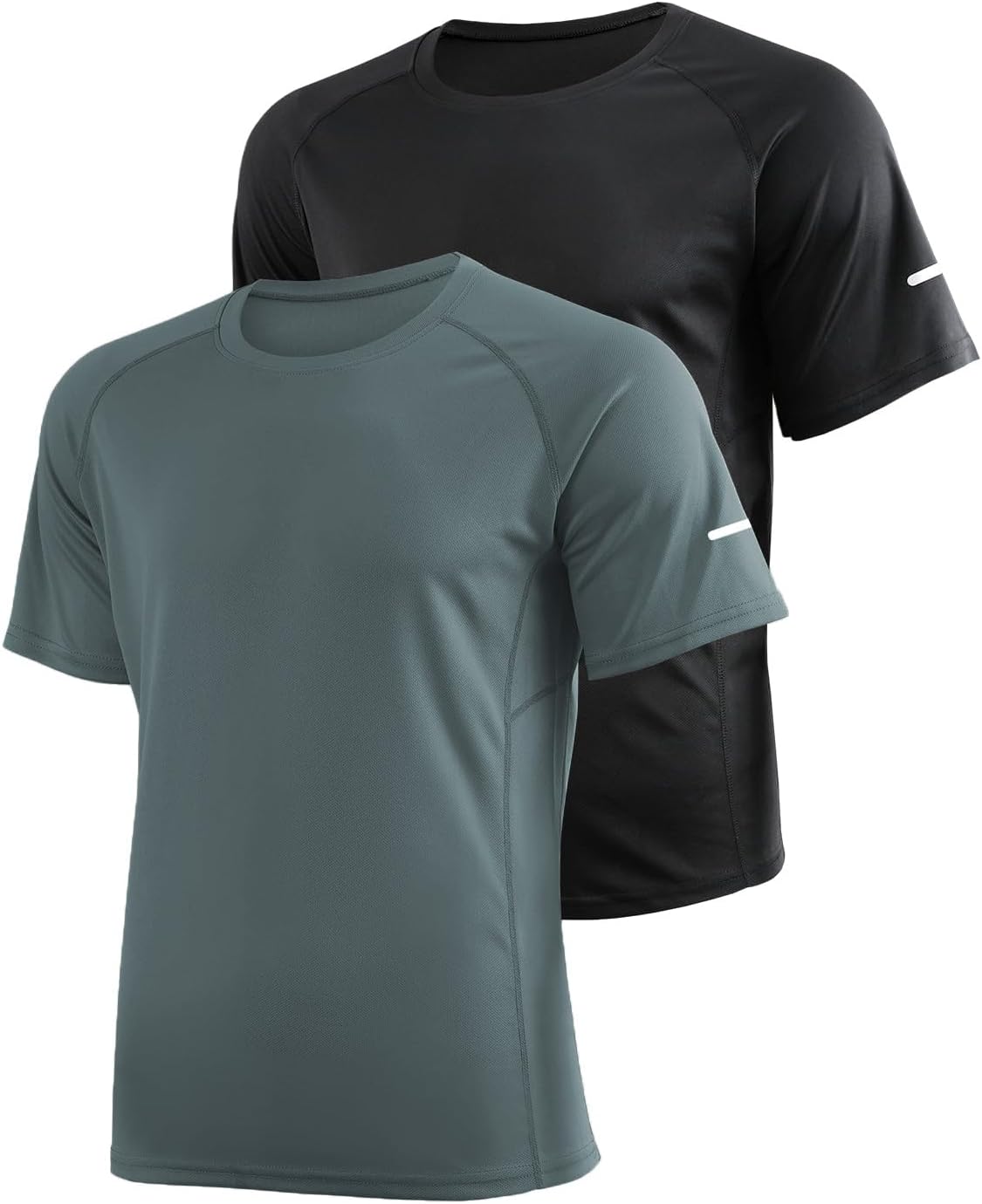 2-Pack Men’s Quick-Dry Workout Shirts-Breathable Mesh&Reflective, Sweat-Wicking&Odor-Resistant for Gym, Running/Night 2-Pack Men’s Quick-Dry Workout Shirts-Breathable Mesh&Reflective, Sweat-Wicking&Odor-Resistant for Gym, Running/Night