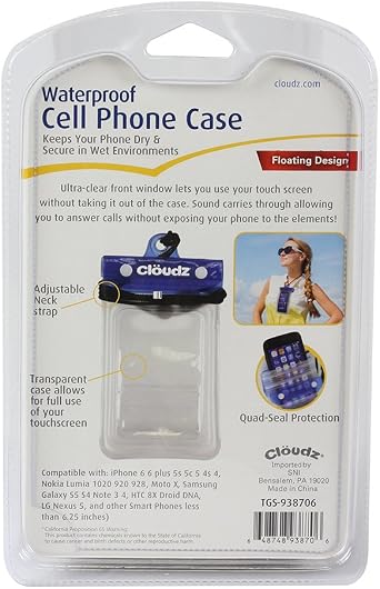 Cloudz Waterproof Cell Phone Case Clear