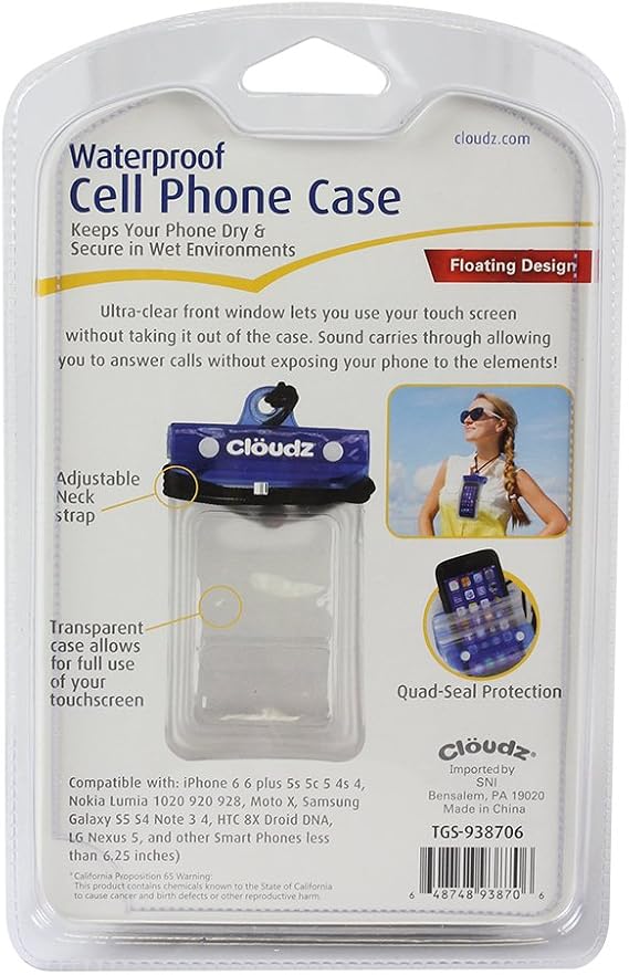 Cloudz Waterproof Cell Phone Case Clear