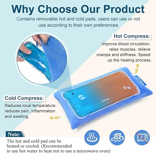 Miniatura 3 de Reposamuñecas para mouse y mouse con reposamuñecas ergonómico, reposamuñecas con gel calentado, protector de muñeca para computadora portátil, cojín