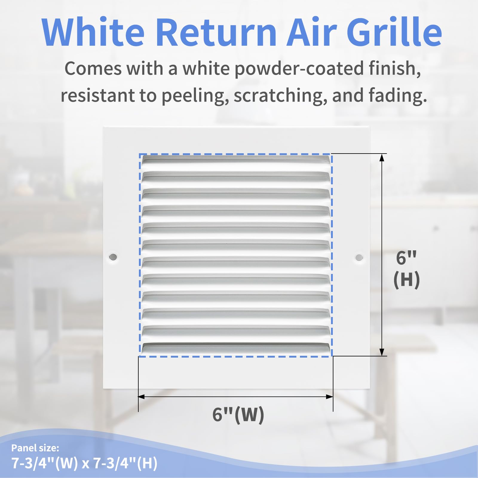 Rejilla De Retorno Acero Blanco 30x06 Pulgadas Vermont | Envío Gratis