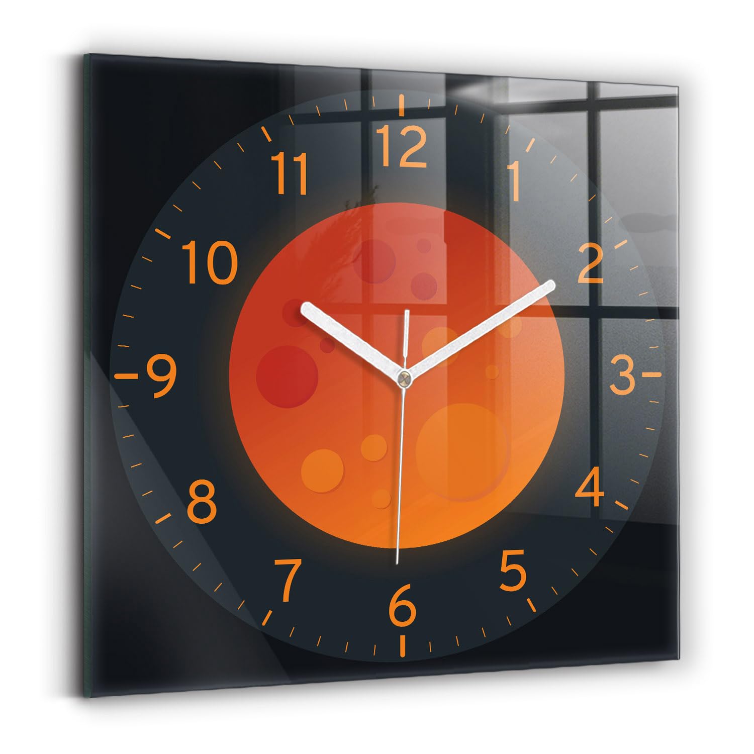 Horloge moderne batterie 30x30 cm carrée numérique et analogique