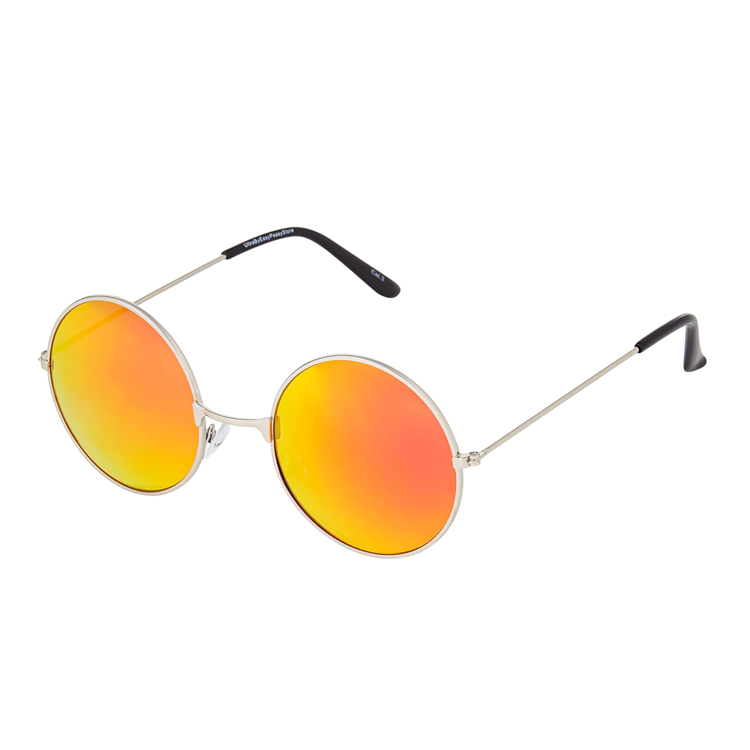Ultra Large Round Adults Uv400 Sunglasses For Men Women - Orange