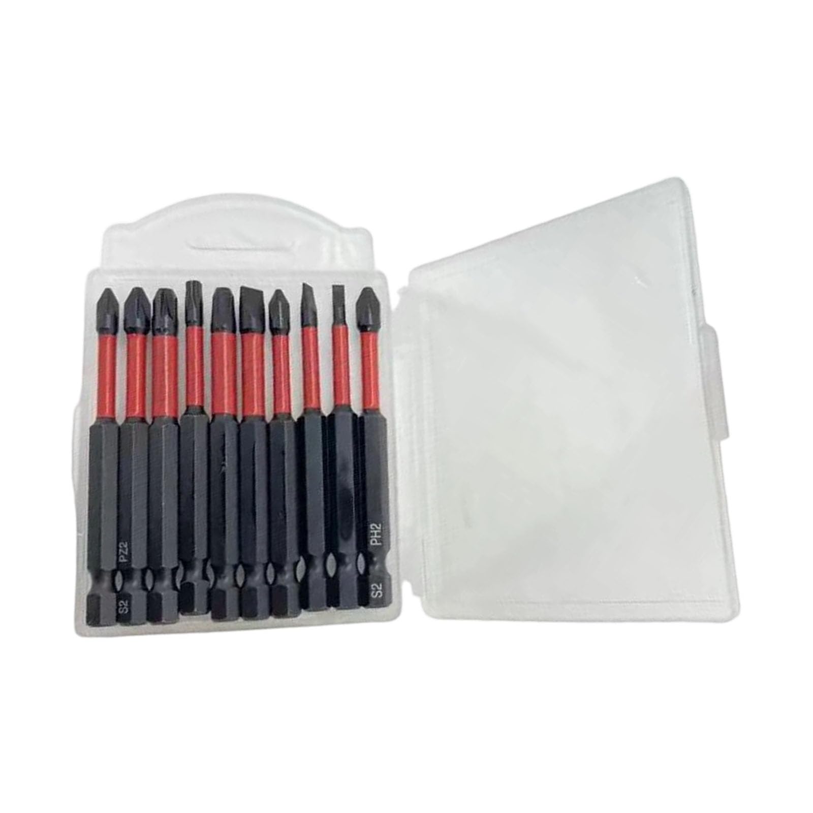 Tsophreniq Red Antislip Bit Set Durability Steel Screwdriver Bit For Home Repair Car Maintenance Ph1 / 2/3 Size Screwdriver Divisions Set
