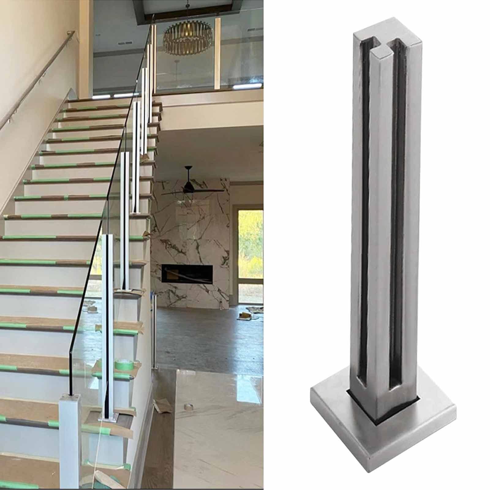 Poteaux de clôture en acier inoxydable pour balustrade d'escalier et couloir