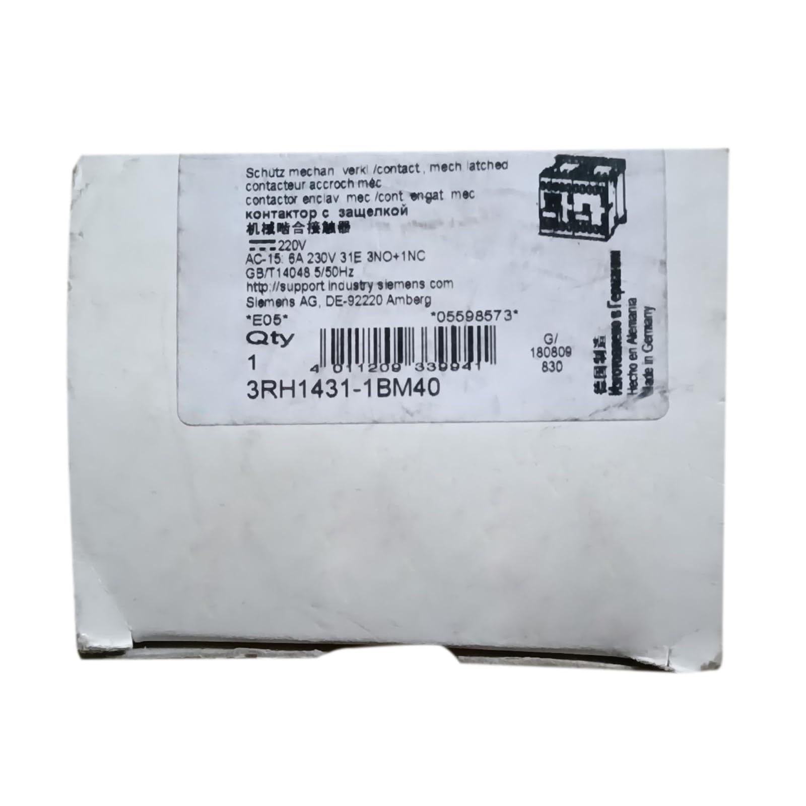 Evite fallos: 3RH1431-1BM40 nuevo en caja con garantía