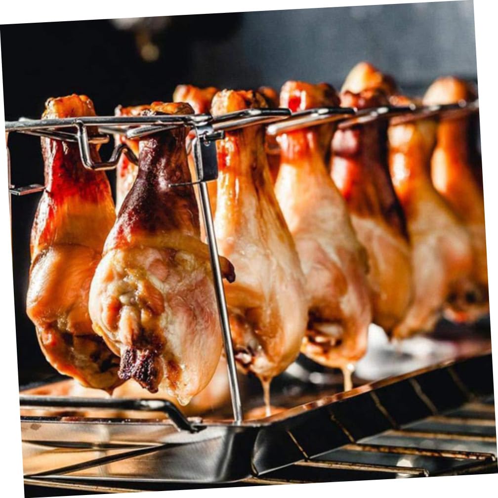 Support de Cuisson Pliable pour Cuisses de Poulet en Acier Inoxydable