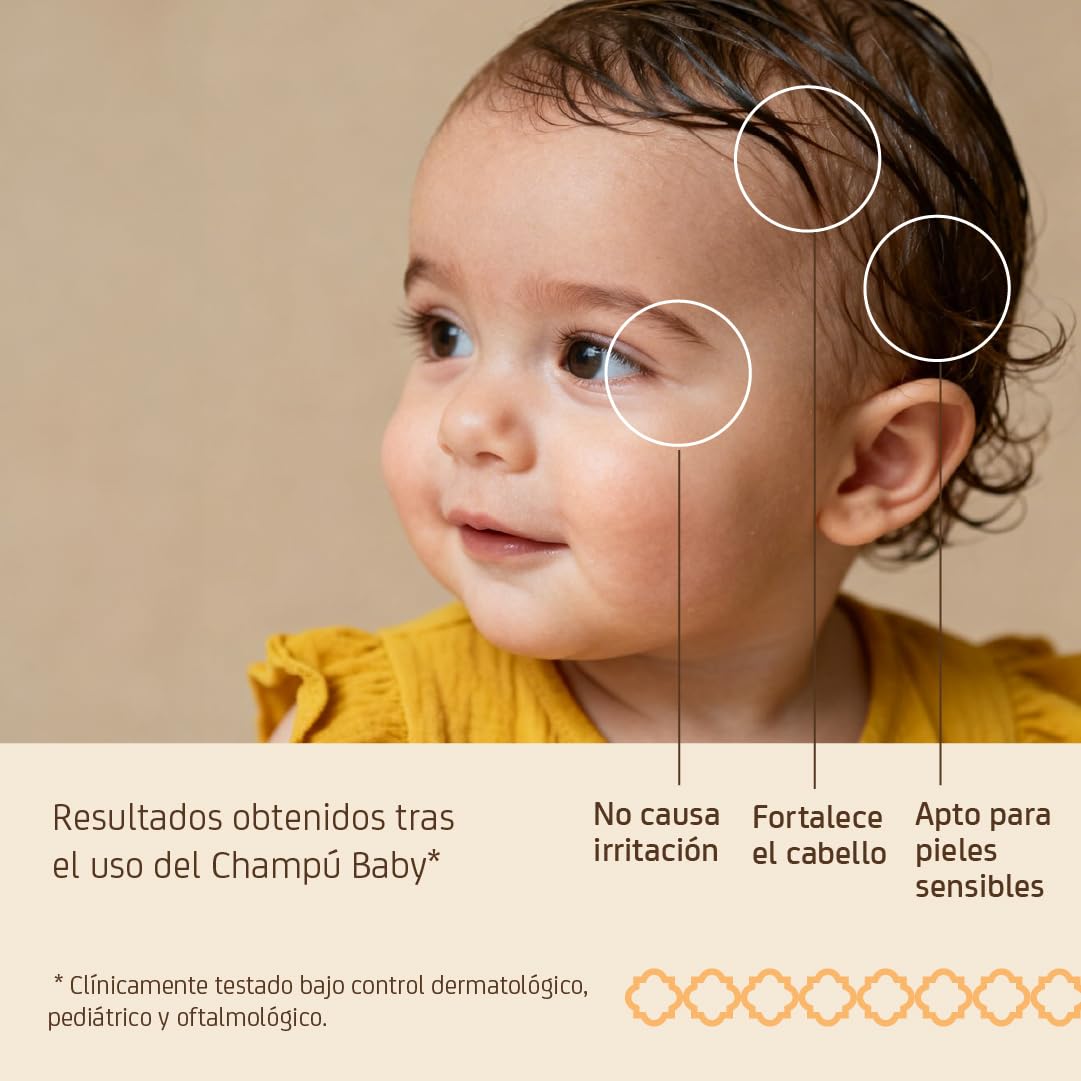 Nuggela & Sulé Champú BABY - Extra Suave. Bebés de 3 a 36 meses. Extracto de Cebolla Roja y Vitamina E. No irrita los ojos. Línea Infantil. 1 x 250 ml