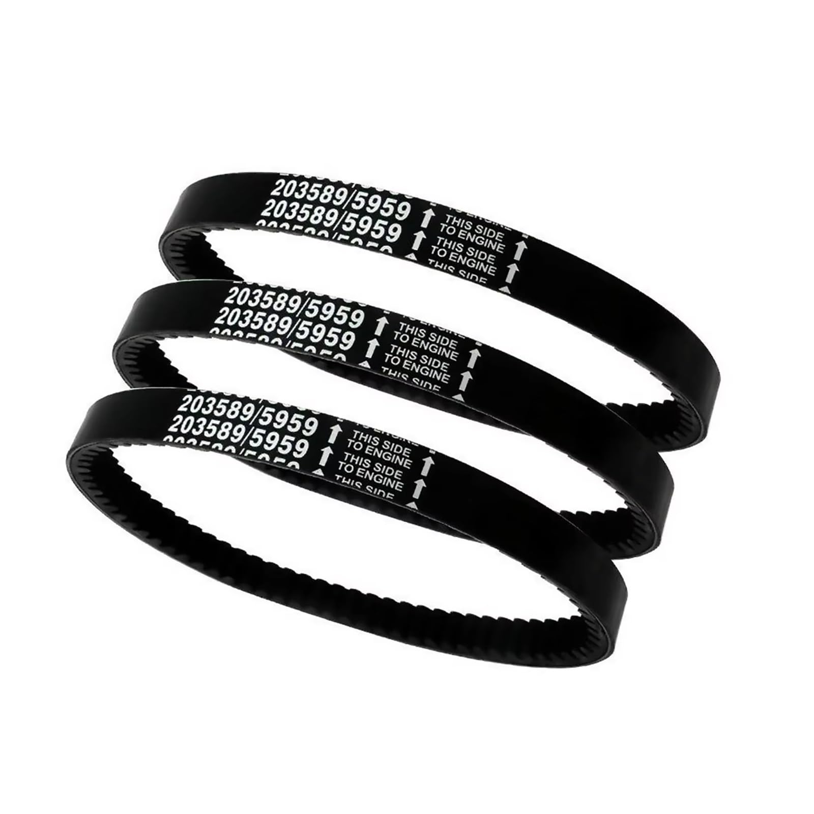 Correas transmisión Correa de transmisión goma para coche Kart, repuesto serie 30 para Manco 5959 para 203589, accesorio para coche American Sportworks Kart, 3 uds. Correa distribución para moto