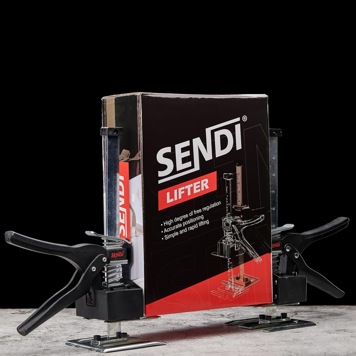 SENDI LIFTER - Regulador de Elevación de Azulejos, Sistema Manual de Nivelación para Cerámica y Porcelanato, Herramienta de Elevacion de Baldosas, Regulador de Altura(Pack de 2)