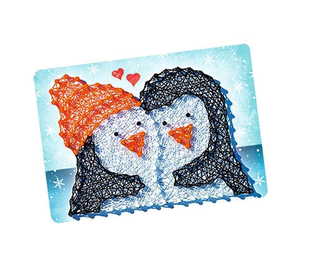 Ravensburger – Be Creative – String Art Midi – Penguin – Pinguino – Quadro in filo teso – Creazione di oggetti – Tempo libero – Attività rilassante e creativa – Da 6 anni – 18244