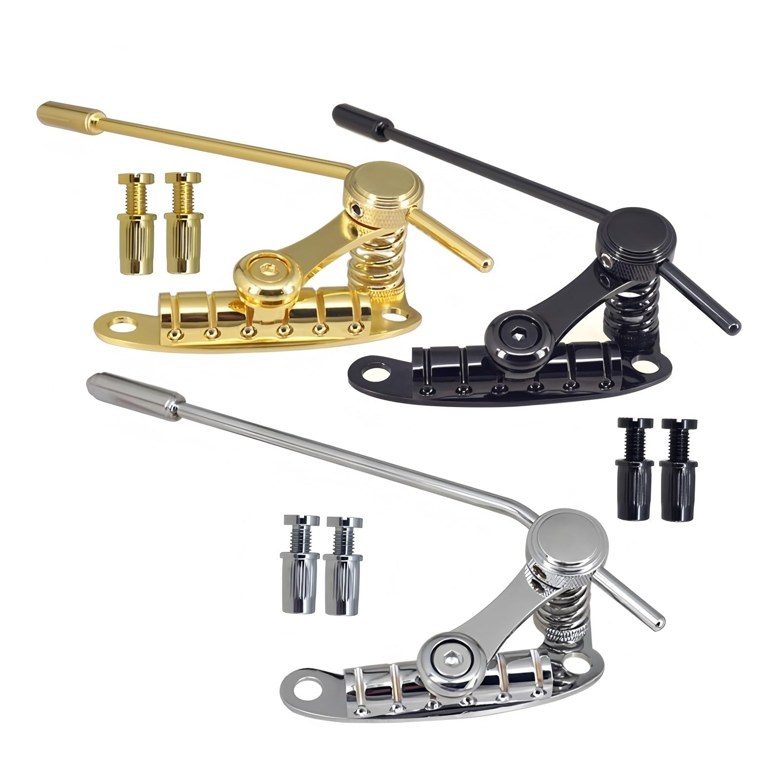 Guitarra Eléctrica Jazz Tremolo Puente Y Cordal Accesorios Profesionales Puente De Guitarra Profesional(Bk)