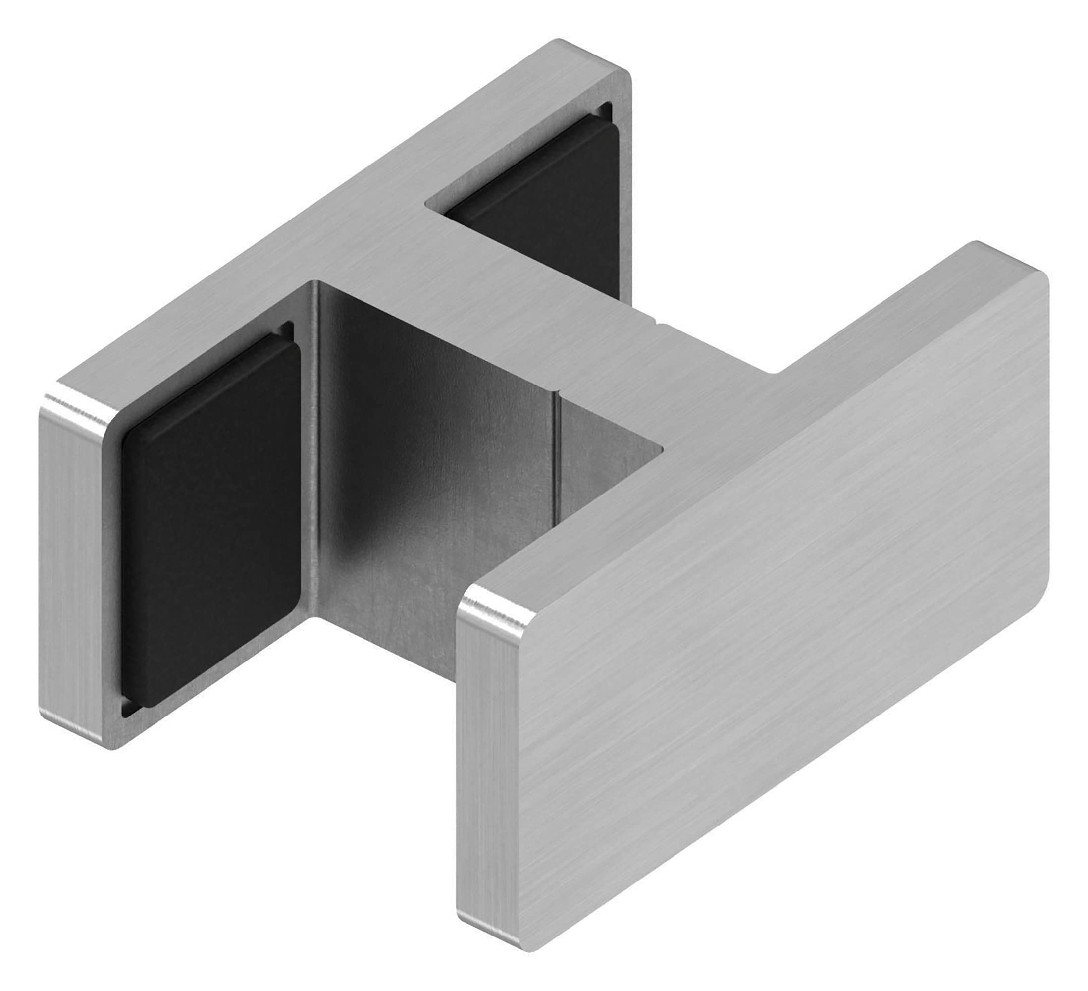 STEINBACHER© | Morsetto per vetro in acciaio inox/allineatore per vetro per parapetti interamente in vetro, V2A