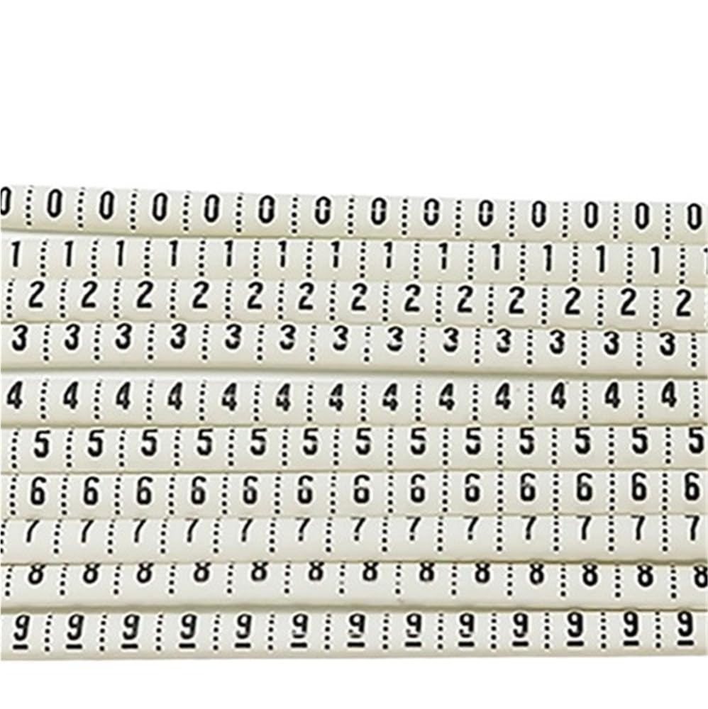 800 marcatori for cavi termorestringenti 2:1 - Guaine in PVC numerate for l'identificazione dei cavi(7.0mm)