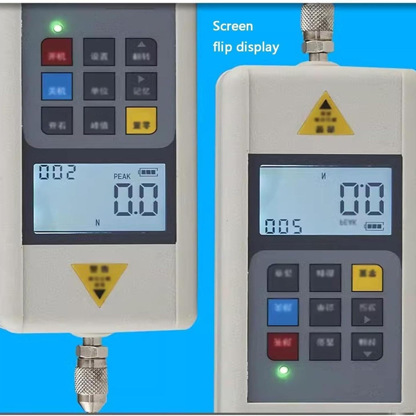 Banc d'essai 500N/1000N et dynamomètre numérique, dynamomètre de Traction Manuel LCD avec 5 poignées, Rapide et précis, pour Les Tests de Traction et de Compression (500n) (1000n)