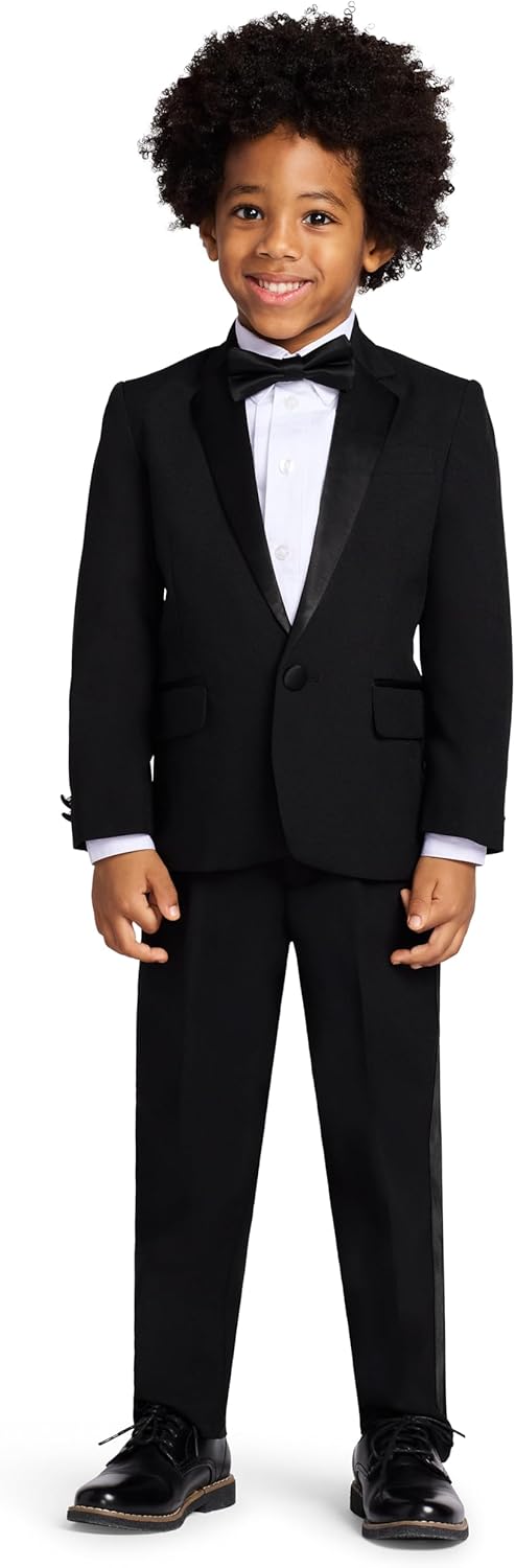 Nautica Boys' 4-piece Tuxedo Set with Dress Shirt, Bow Tie, Jacket, and Pants