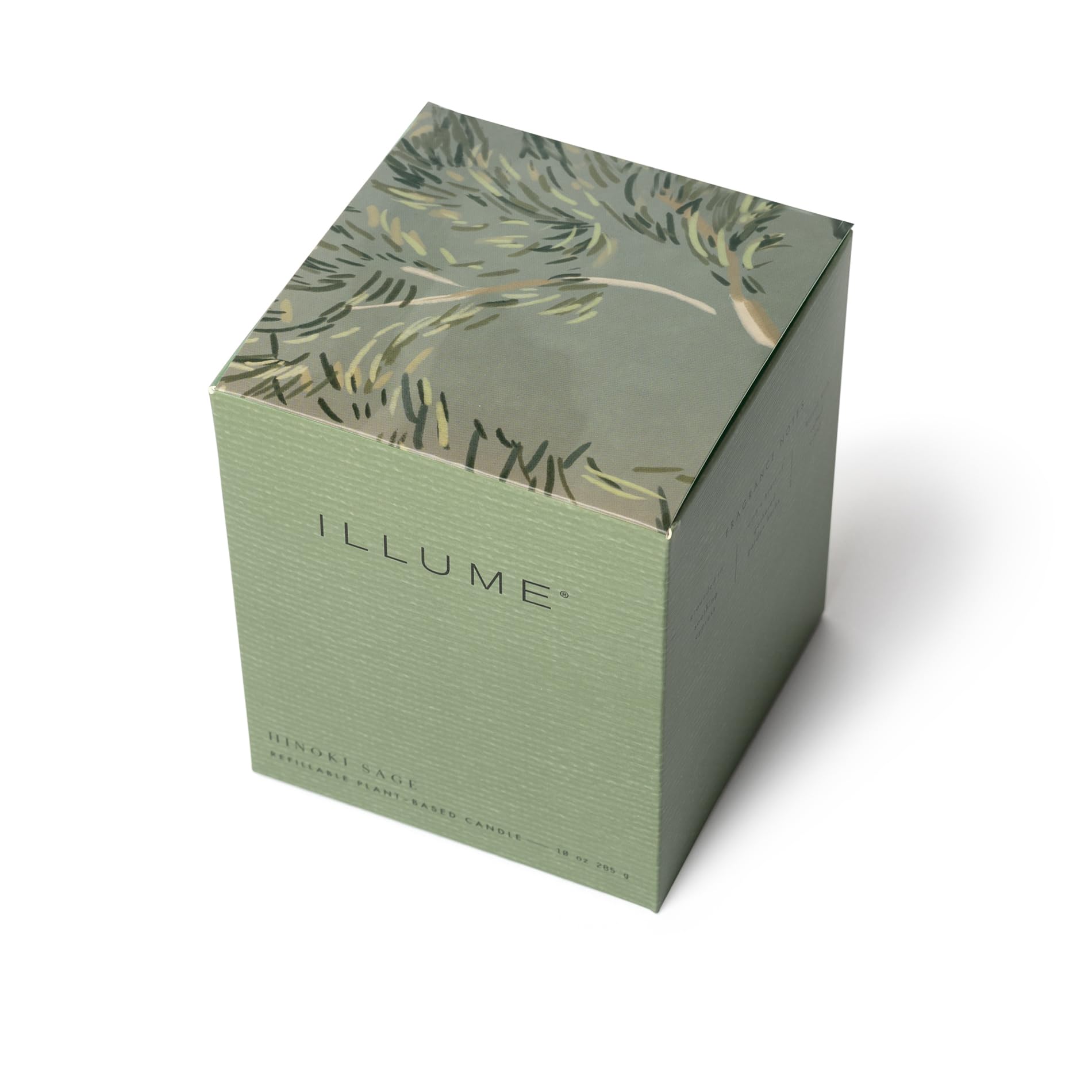 Illume Bellamente Done Essentials - Vela de soja perfumada de vidrio en caja de salvia, 3 pulgadas de largo x 3 pulgadas de ancho x 1 pulgadas de alto