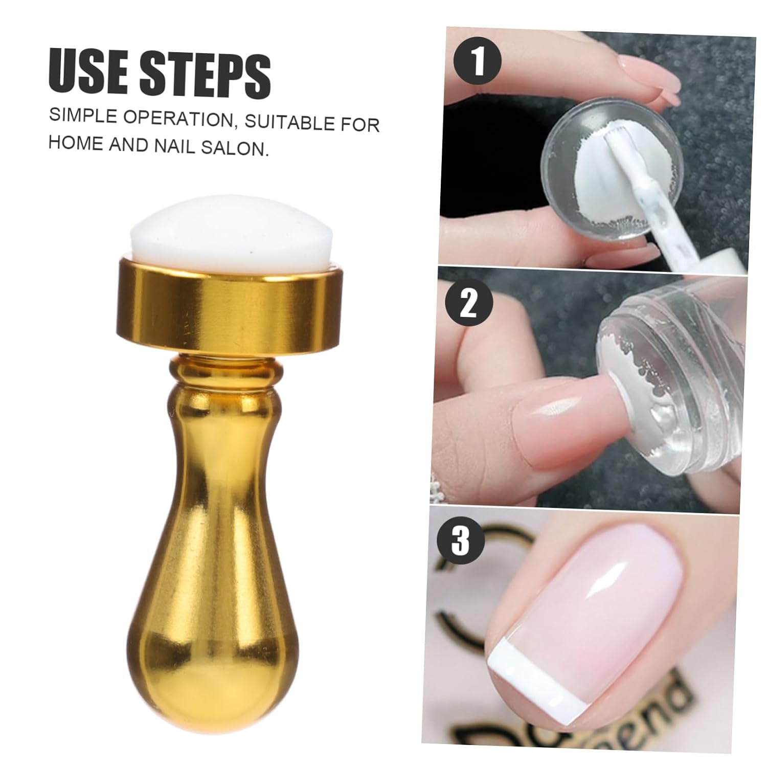 LIFKOME 1 Set Nail Stamp Nail Nail Gel Nail Art Nail Printer Fingernail Nail Art Printer Stamper Nail Art Tools Nail Tools for Nail Art Golden Plastic