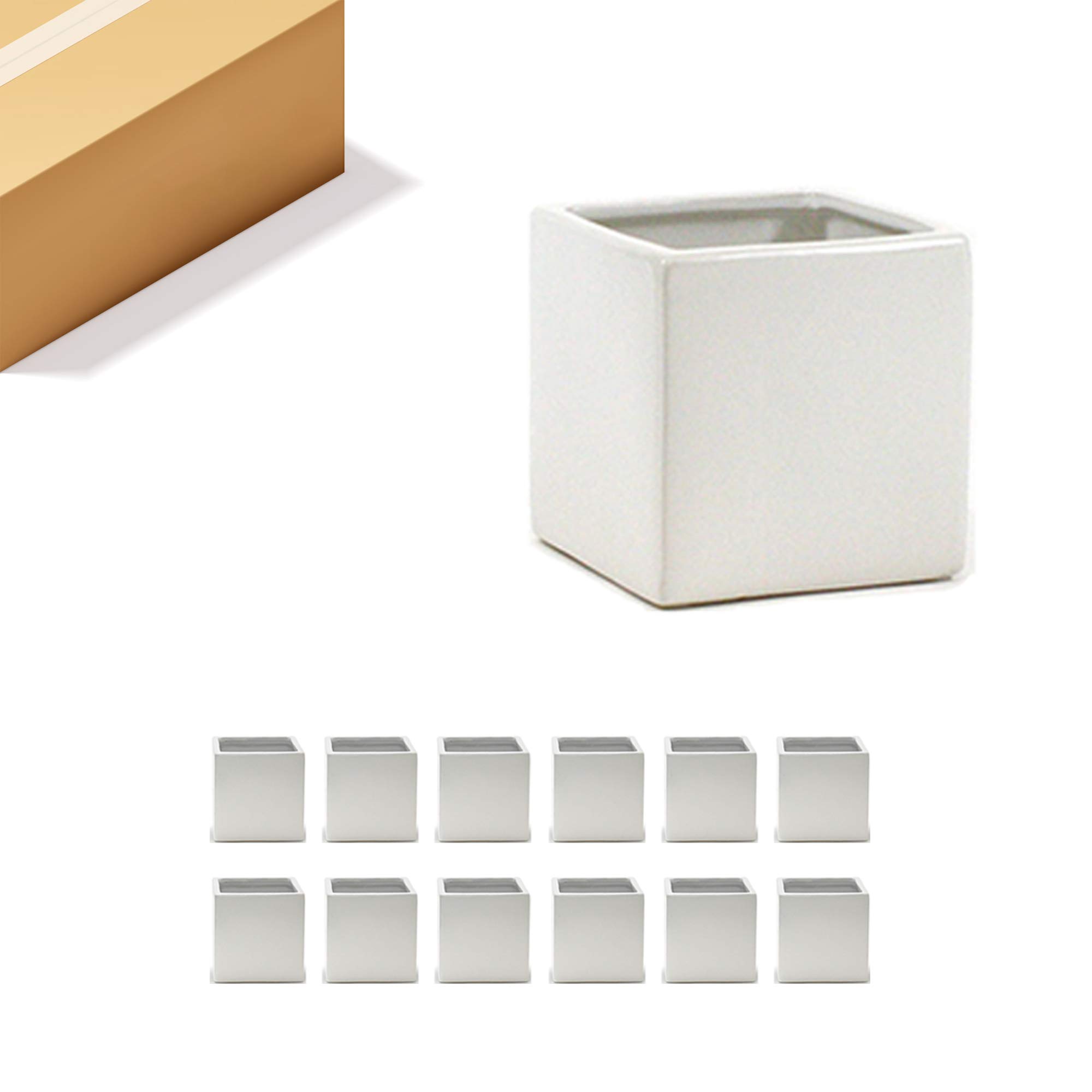 Amazon.com : WGV Ceramic Cube Vase Bulk Width 4