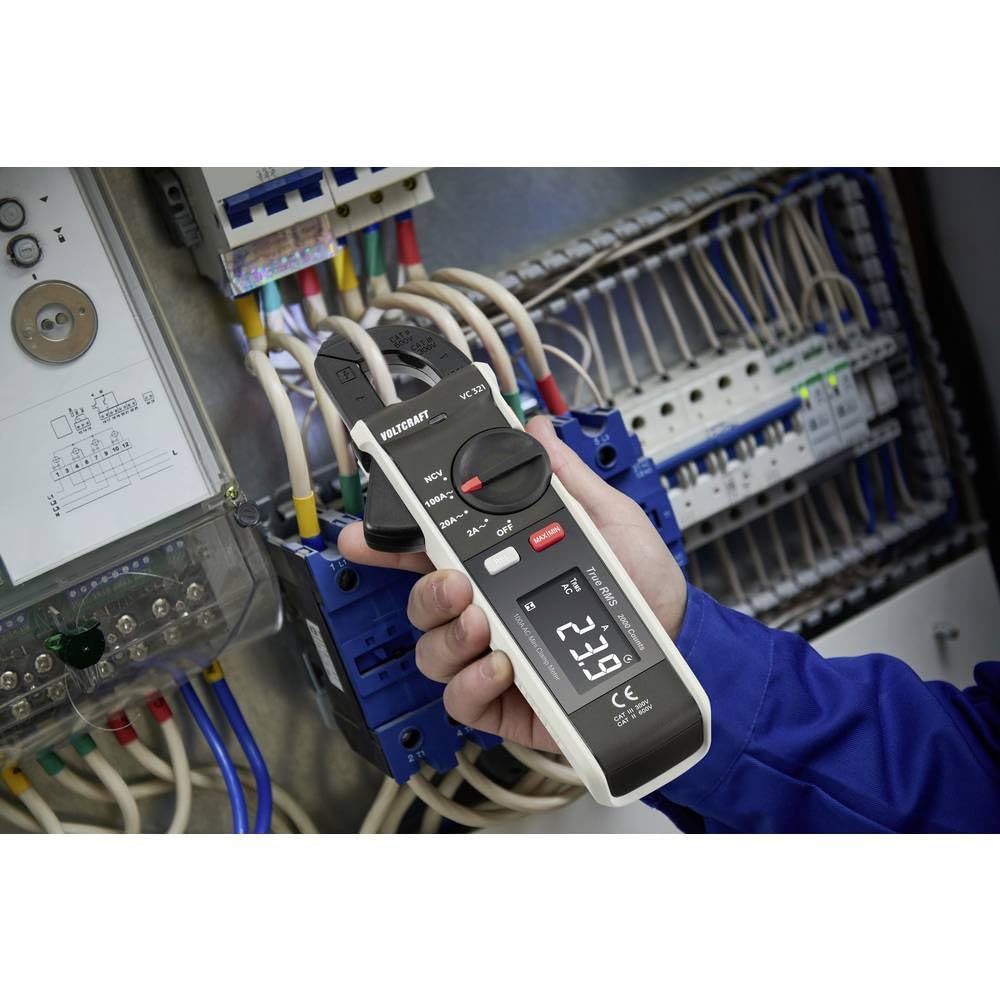 VOLTCRAFT VC-321 Stromzange kalibriert (ISO) CAT II 600 V, CAT III 300 V Anzeige (Counts): 2000