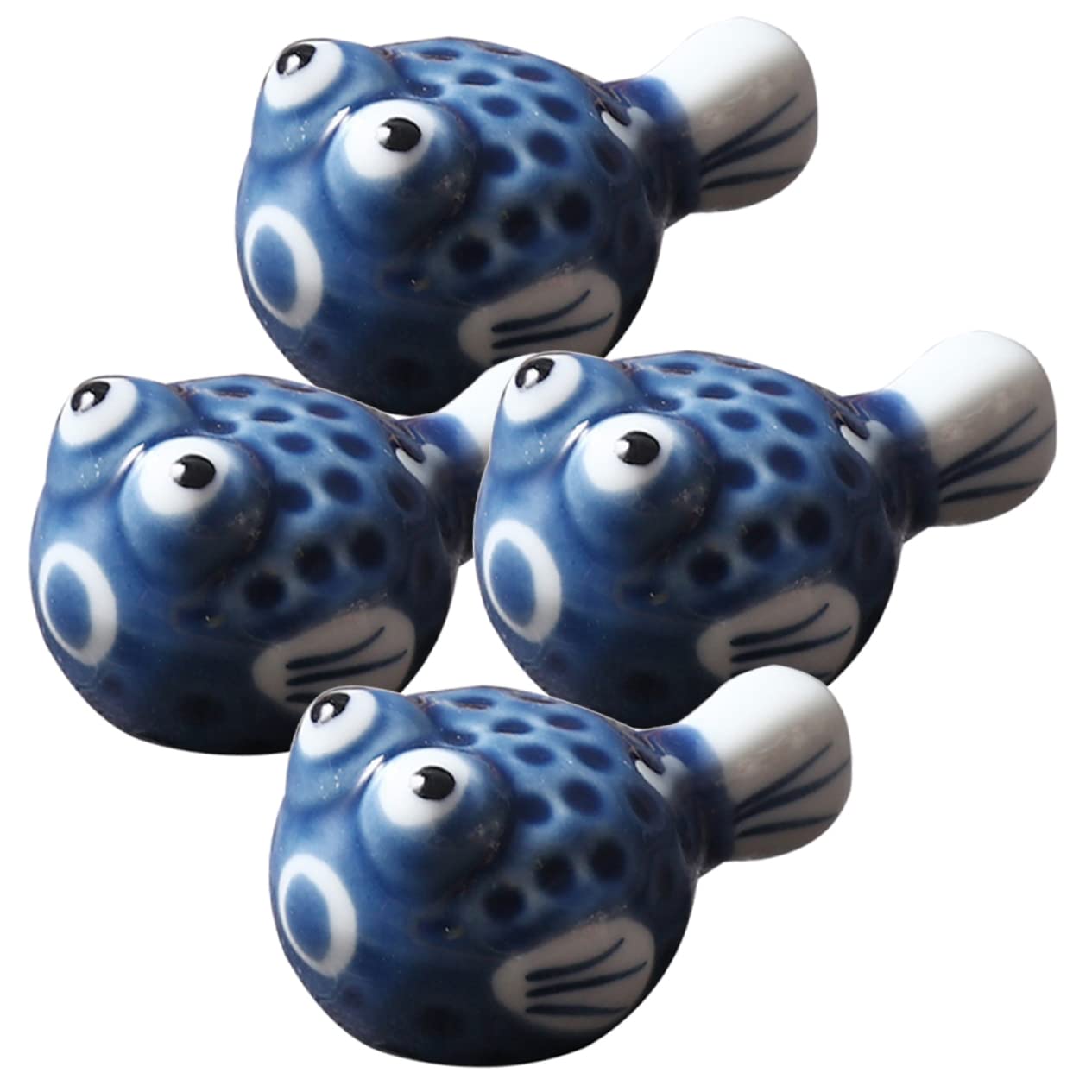 Support de baguettes, support de baguettes, 8 pièces, poisson-globe, support de baguettes, décoration de table de salle à manger, repose-cuillère, céramique, décor japonais, support de baguettes, sup