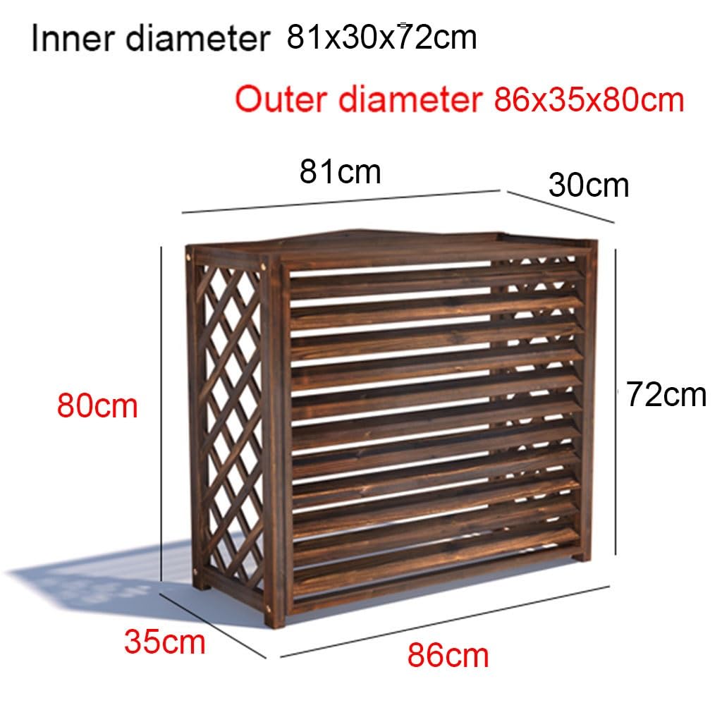 Cobertor De Madera Para Aire Acondicionado Exterior - Estilo Vintage Y Súper Práctico